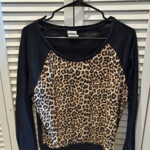 PINK animal print long-sleeve